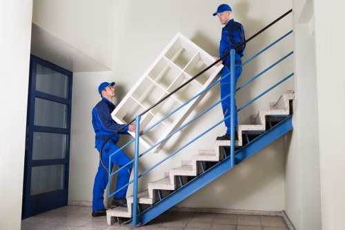 Handling sensitive business equipment during a commercial move