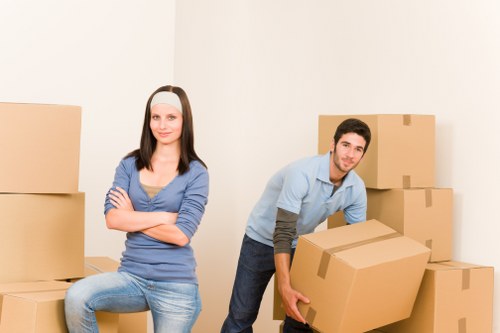 Experienced movers handling household items with care